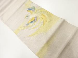 アンティーク　霞に鳳凰模様織出し袋帯（材料）
